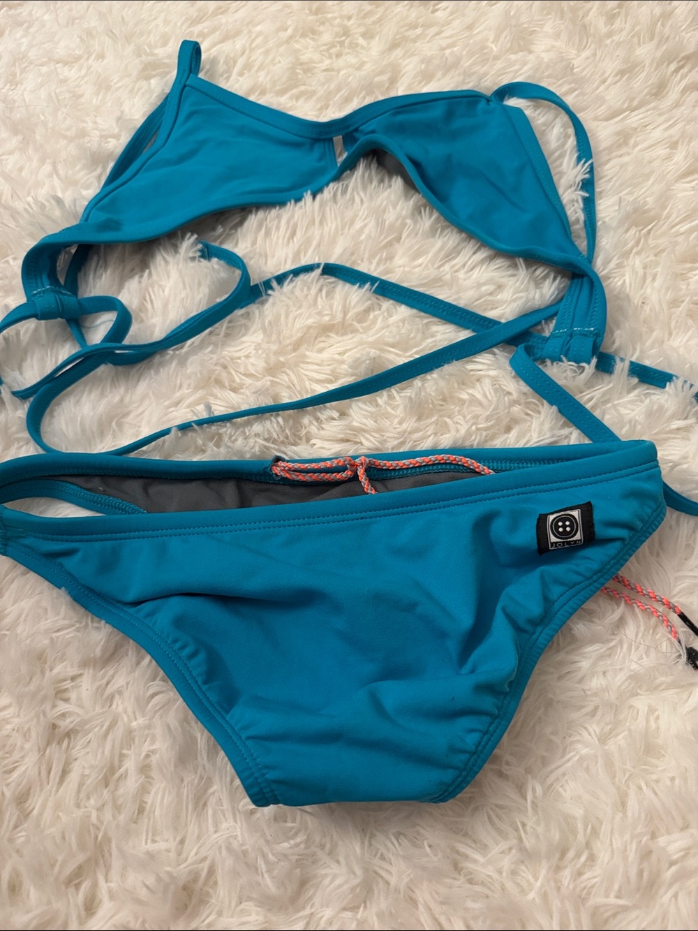 Jolyn Clothing Turquoise Bikini Set - Bright Teal Blue - Picture 2 of 7